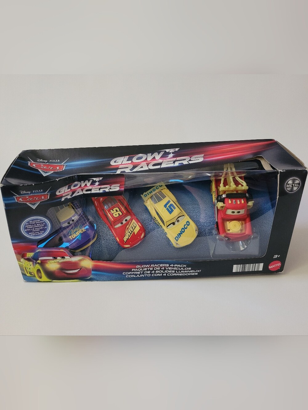 Disney Pixar CARS Glow Racers 4-Pack Lightning Mcqueen Mater Cruz Ramirez